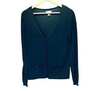 Willow Bay Women’s Lightweight V Neck Cardigan Sweater Size Small Dark Teal